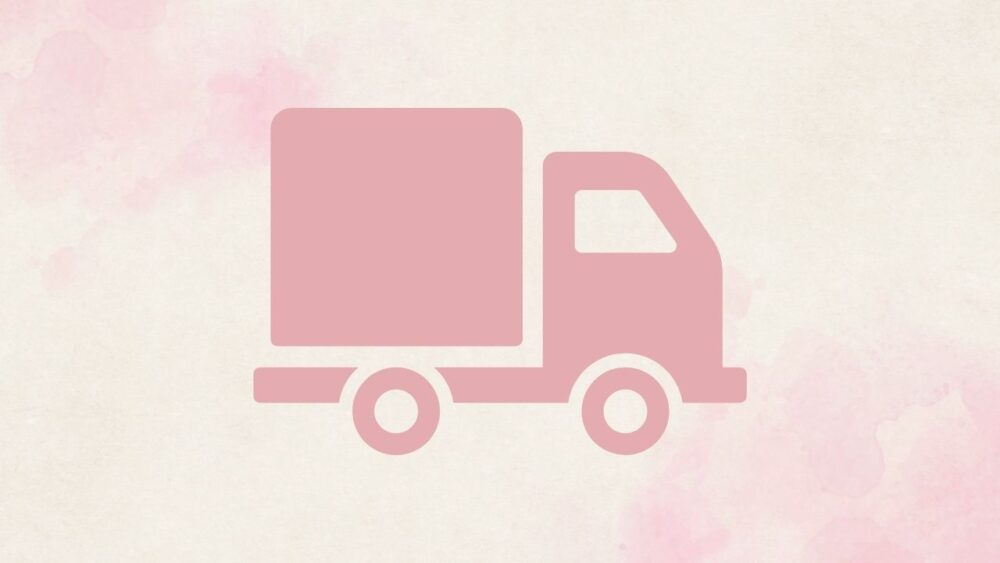 ピンク色のトラックイラスト画像